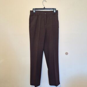 HAGGAR Women's Brown Dress Pants - 4P